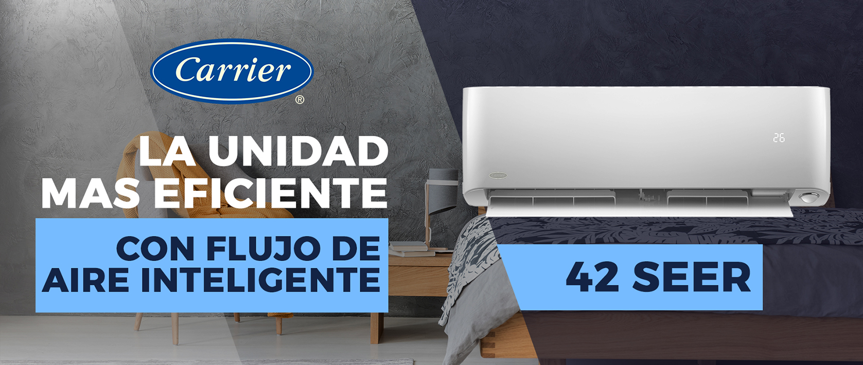 Aire mini Split Carrier 24.000 BTU INVERTER SEER 21 220V – Frio King  Importaciones